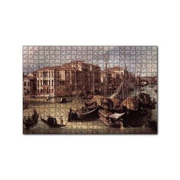 Cakapuzzle Venedik Kanal Gondollar ve Binalar 120 Parça Ahşap Puzzle
