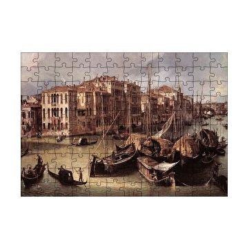 Cakapuzzle Venedik Kanal Gondollar ve Binalar 120 Parça Ahşap Puzzle