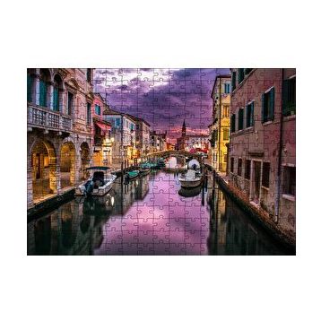 Cakapuzzle Venedik Kanalda Akşam Manzarası 120 Parça Ahşap Puzzle