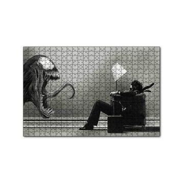 Cakapuzzle Venom ve Koltukta Oturan Adam 120 Parça Ahşap Puzzle