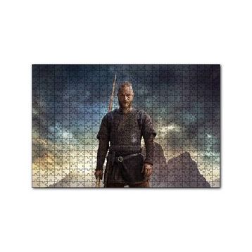 Cakapuzzle Vikingler Kayalıklar ve Bulutlu Ragnar Lodbrok 120 Parça Ahşap Puzzle