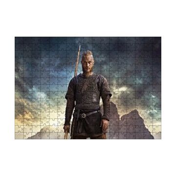 Cakapuzzle Vikingler Kayalıklar ve Bulutlu Ragnar Lodbrok 120 Parça Ahşap Puzzle