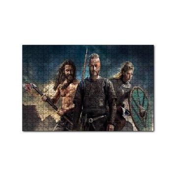 Cakapuzzle Vikingler Ragnar Lagertha Rollo 120 Parça Ahşap Puzzle