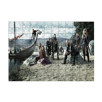 Cakapuzzle Vikingler Tüm Karakterler 120 Parça Ahşap Puzzle
