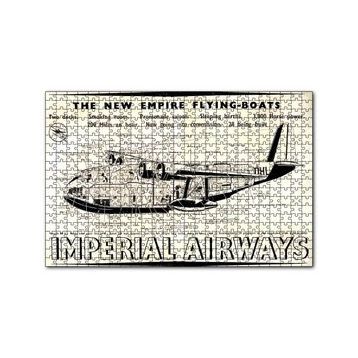 Cakapuzzle Vintage Uçak Reklamı 120 Parça Ahşap Puzzle