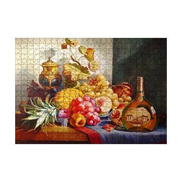Cakapuzzle Viski ve Taze Meyveler 120 Parça Ahşap Puzzle