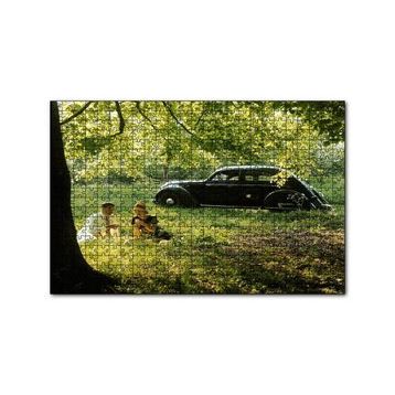 Cakapuzzle Volvo PV36 Carioca İle Bir Çiftin Piknik Keyfi 120 Parça Ahşap Puzzle