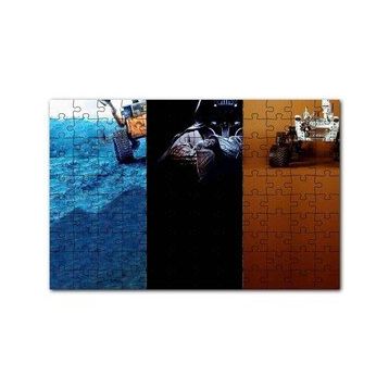 Cakapuzzle Wall-E ile Ay Aracı Kesitleri Yapboz MDF Puzzle