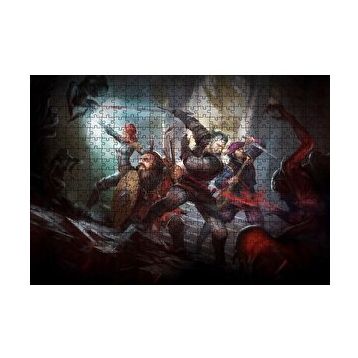 Cakapuzzle Witcher Macera Oyunu Savunma Görseli 120 Parça Ahşap Puzzle