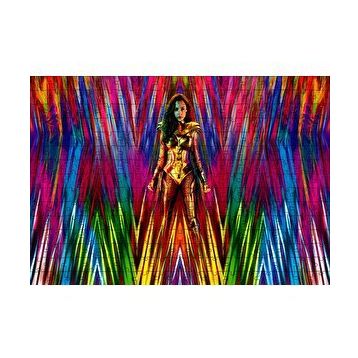 Cakapuzzle Wonder Woman Rengarenk Şeritler 120 Parça Ahşap Puzzle