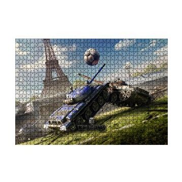 Cakapuzzle World of Tanks Pariste Futbol 120 Parça Ahşap Puzzle
