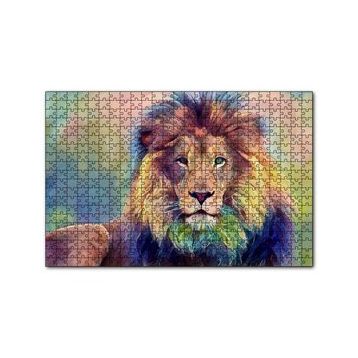 Cakapuzzle Yağlı Boya Görselli Aslan 120 Parça Ahşap Puzzle
