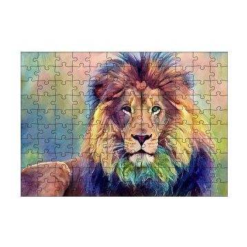 Cakapuzzle Yağlı Boya Görselli Aslan 120 Parça Ahşap Puzzle