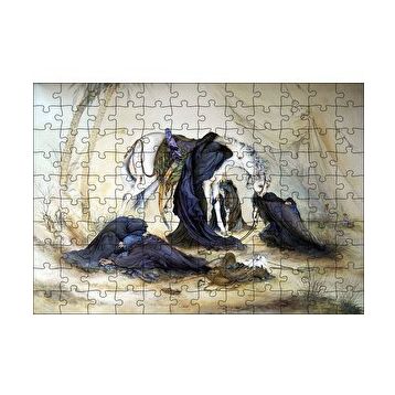 Cakapuzzle Yağlı Boya Kerbela Ağıt Resmi 120 Parça Ahşap Puzzle
