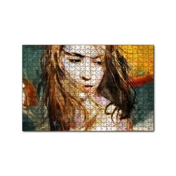 Cakapuzzle Yağlı Boya Resmi Kadın Uçuşan Saçlar Görseli Puzzle