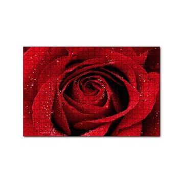 Cakapuzzle Yağmur Damlası Ve Güzel Gül Fotoğrafı 120 Parça Ahşap Puzzle