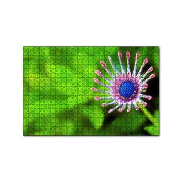 Cakapuzzle Yakın Çekim Çiçek Yeşil Flu Arkaplan 120 Parça Ahşap Puzzle