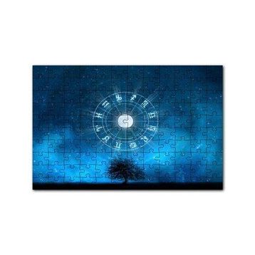 Cakapuzzle Yalnız Ağaç ve Gökyüzünde Yıldızlar 120 Parça Ahşap Puzzle