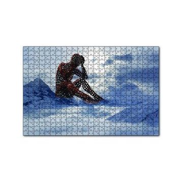 Cakapuzzle Yalnız Düşünen İnsan Figürü 120 Parça Ahşap Puzzle