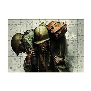 Cakapuzzle Yaralı Arkadaşını Taşıyan Asker 120 Parça Ahşap Puzzle