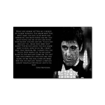 Cakapuzzle Yaralı Yüz Tony Montana Sözü 120 Parça Ahşap Puzzle