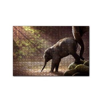 Cakapuzzle Yavru Fil Nehir ve Güneş Işınları 255 Parça Puzzle