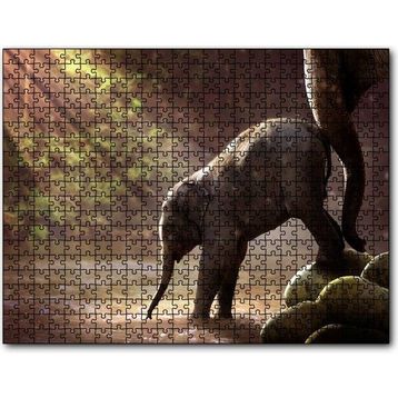 Cakapuzzle Yavru Fil Nehir ve Güneş Işınları 255 Parça Puzzle