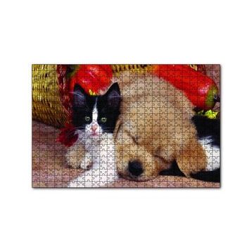 Cakapuzzle Yavru Kedi Köpek 120 Parça Ahşap Puzzle