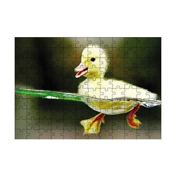 Cakapuzzle Yavru Sarı Ördek 120 Parça Ahşap Puzzle