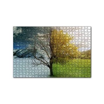 Cakapuzzle Yaz ve Kış Bir Arada 120 Parça Ahşap Puzzle