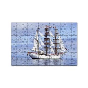 Cakapuzzle Yelkenli Beyaz Gemi 120 Parça Ahşap Puzzle