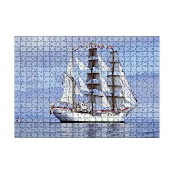 Cakapuzzle Yelkenli Beyaz Gemi 120 Parça Ahşap Puzzle
