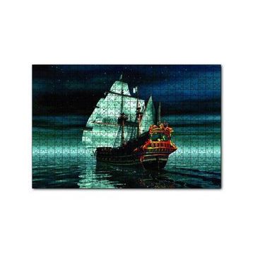 Cakapuzzle Yelkenli Fantastik Gemi 120 Parça Ahşap Puzzle