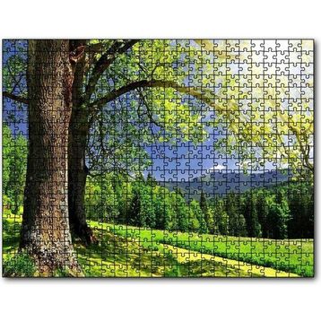 Cakapuzzle Yemyeşil Ağaçlar ve Güneş Işıkları 255 Parça Puzzle