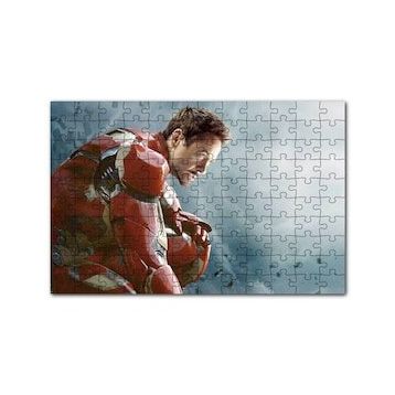 Cakapuzzle Yenilmezler Iron Man Tony Stark Oturan Pozu Yapboz MDF Puzzle