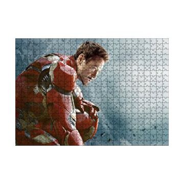 Cakapuzzle Yenilmezler Iron Man Tony Stark Oturan Pozu Yapboz MDF Puzzle
