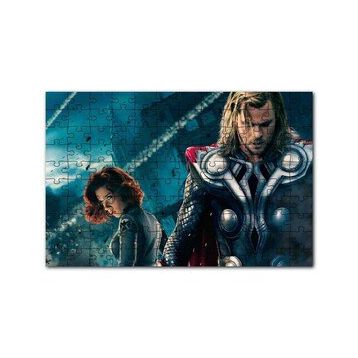Cakapuzzle Yenilmezler Thor ve Kara Dul 120 Parça Ahşap Puzzle