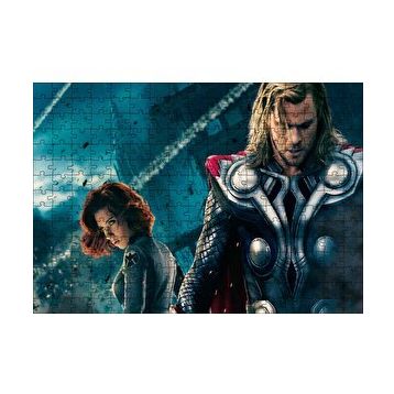 Cakapuzzle Yenilmezler Thor ve Kara Dul 120 Parça Ahşap Puzzle