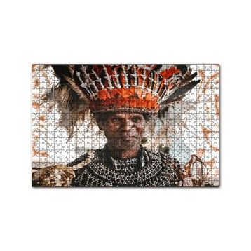 Cakapuzzle Yerel Kostümlü Yerli Adam 120 Parça Ahşap Puzzle