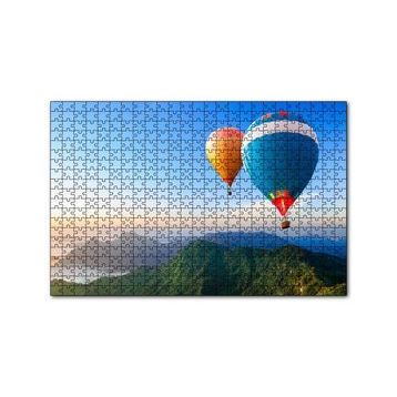 Cakapuzzle Yeşil Dağlar ve Sıcak Hava Balonları 120 Parça Ahşap Puzzle