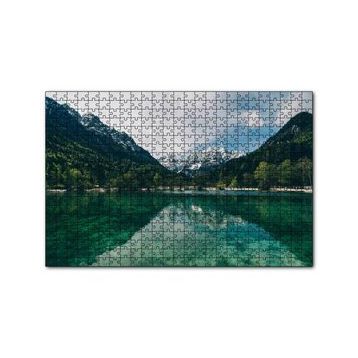 Cakapuzzle Yeşil Göl Orman ve Karlı Dağlar 120 Parça Ahşap Puzzle