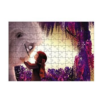 Cakapuzzle Yeti ve Küçük Kız Yakın Plan 120 Parça Ahşap Puzzle