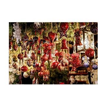 Cakapuzzle Yılbaşı Ağacından Sarkan Süsler ve Fenerler 120 Parça Ahşap Puzzle