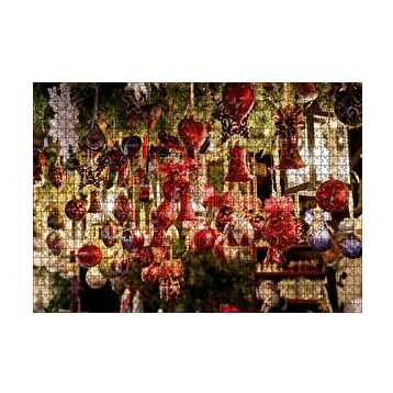 Cakapuzzle Yılbaşı Ağacından Sarkan Süsler ve Fenerler 120 Parça Ahşap Puzzle