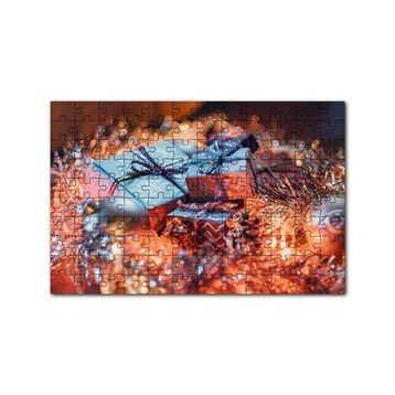 Cakapuzzle Yılbaşı Hediye Paketleri ve Süsleri 120 Parça Ahşap Puzzle