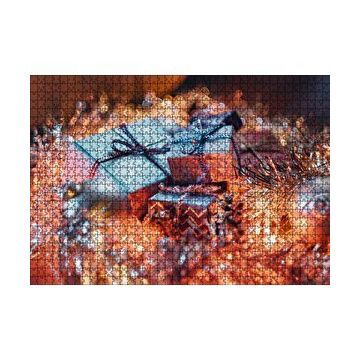 Cakapuzzle Yılbaşı Hediye Paketleri ve Süsleri 120 Parça Ahşap Puzzle