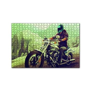 Cakapuzzle Yolda Motorcu 120 Parça Ahşap Puzzle