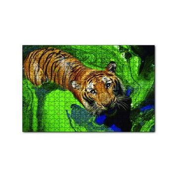 Cakapuzzle Yosunlu Suda Kaplan 120 Parça Ahşap Puzzle