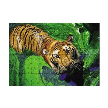Cakapuzzle Yosunlu Suda Kaplan 120 Parça Ahşap Puzzle