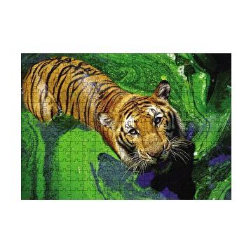 Cakapuzzle Yosunlu Suda Kaplan 120 Parça Ahşap Puzzle